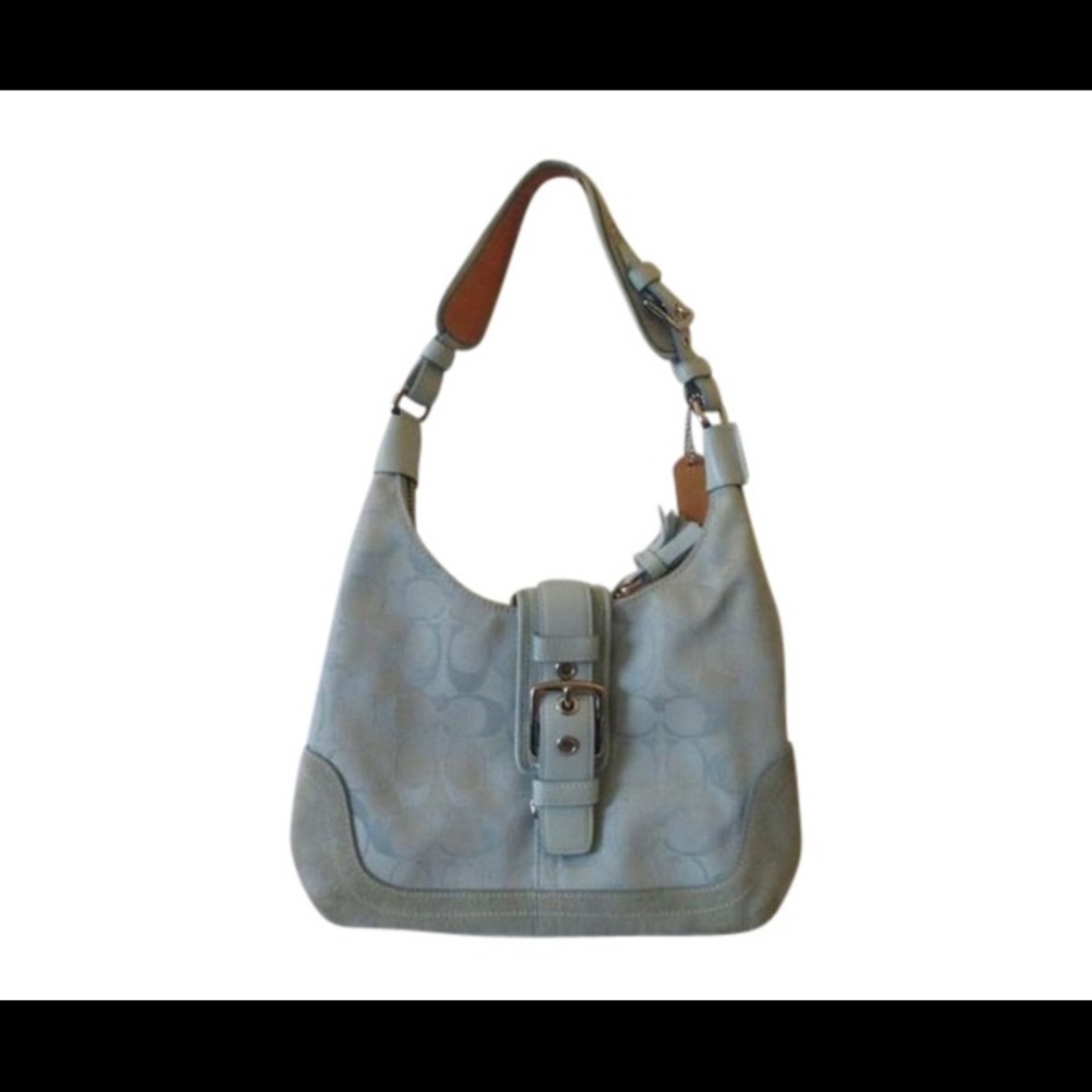 GUC Coach Signature Slim Sateen hobo - 6823 - Aqua